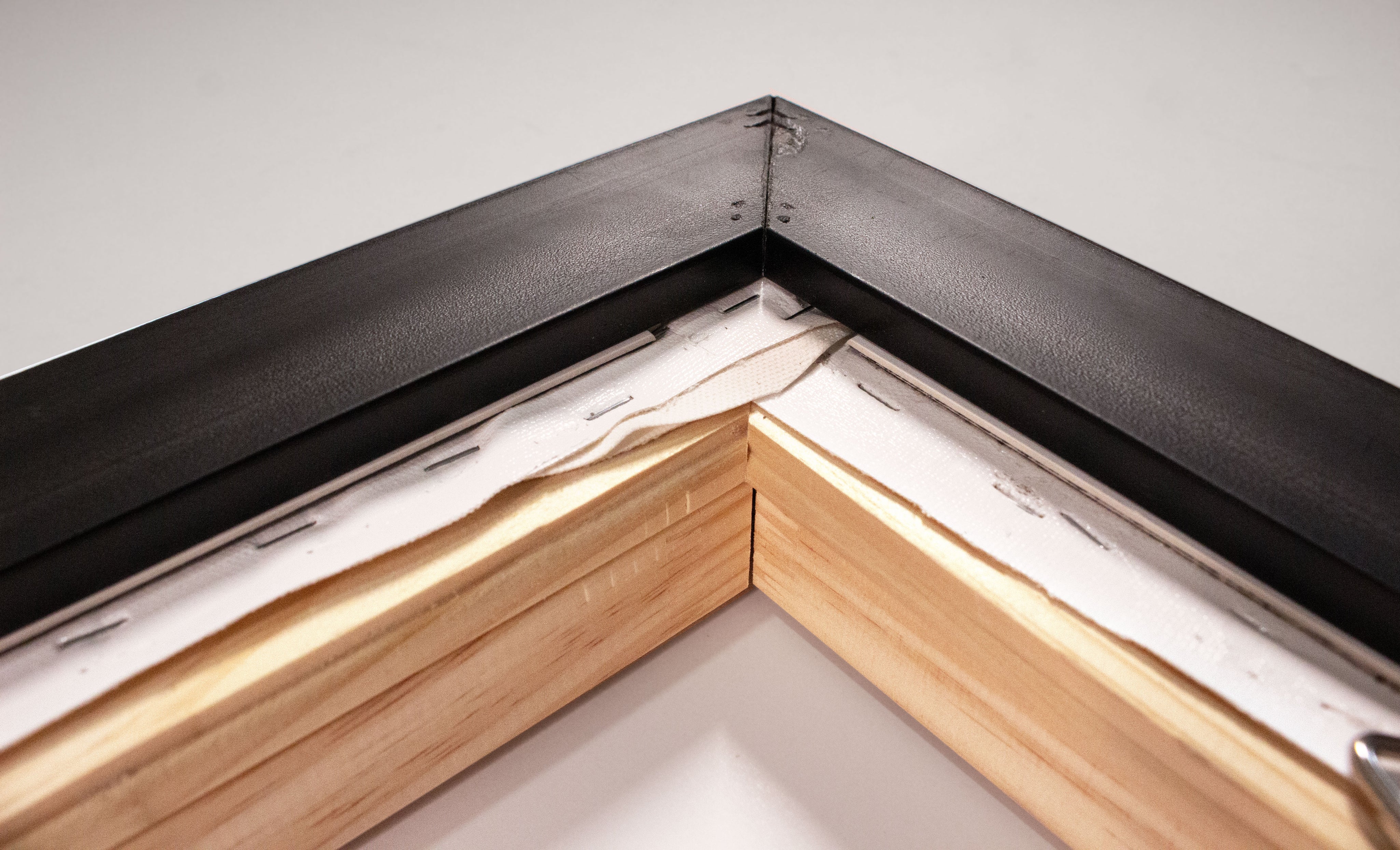 Hand-stretched canvas